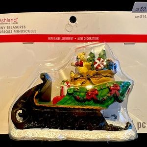 Ashland Tiny Treasures Santa Sleigh Full of Gifts Christmas Figurine